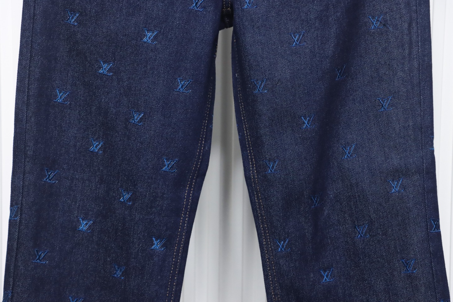 Louis Vuitton 24 Styles Of Logo Embroidered Denim Trousers