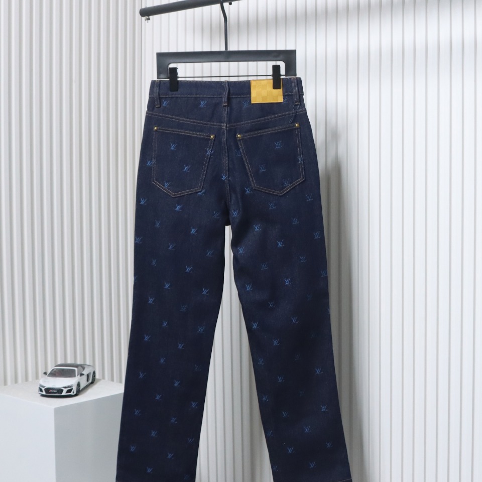 Louis Vuitton 24 Styles Of Logo Embroidered Denim Trousers