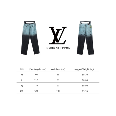 Louis Vuitton 24Fw All-Over Embroidered Monogram Gradient Washed Jeans 02