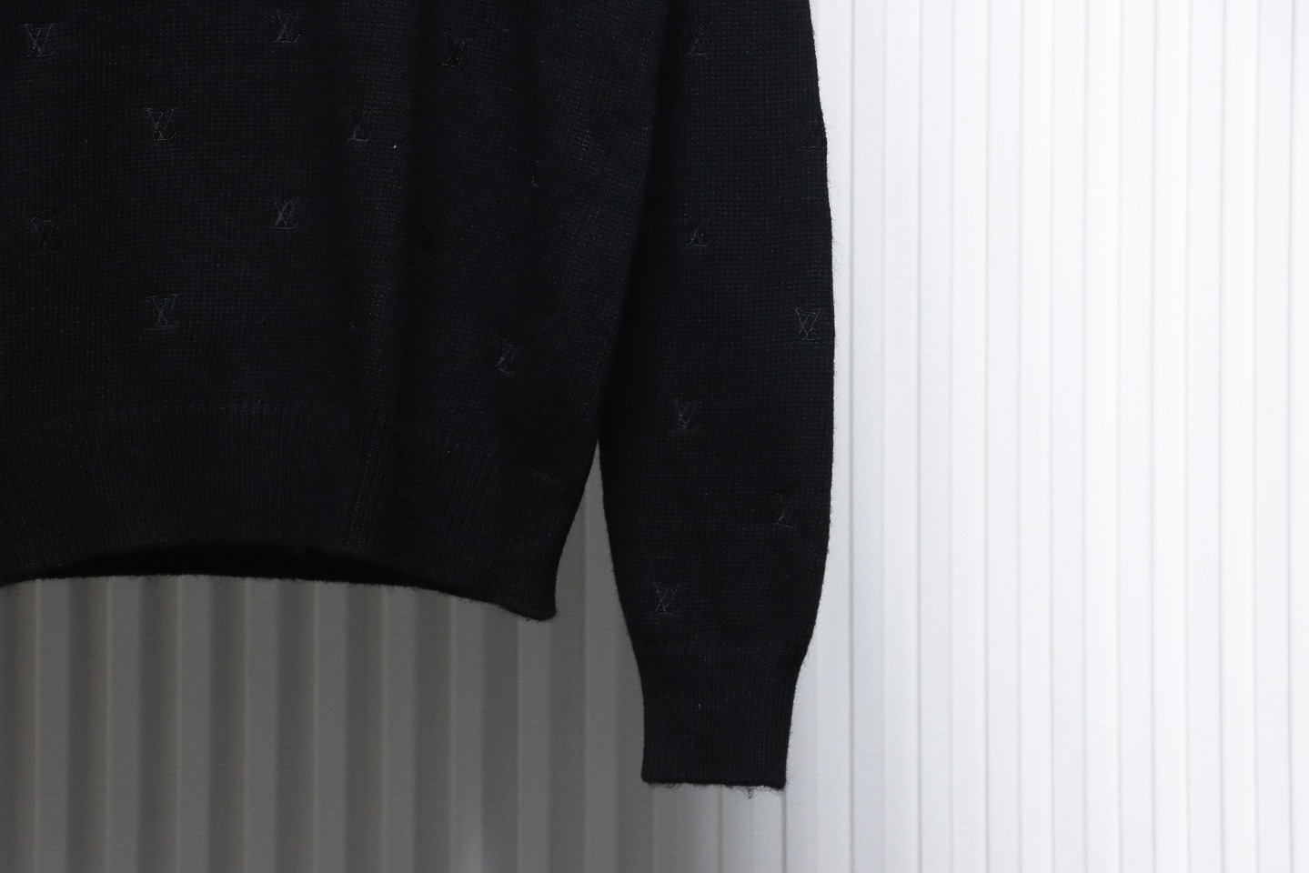 Louis Vuitton 24FW All Over Embroidered Sweater Black