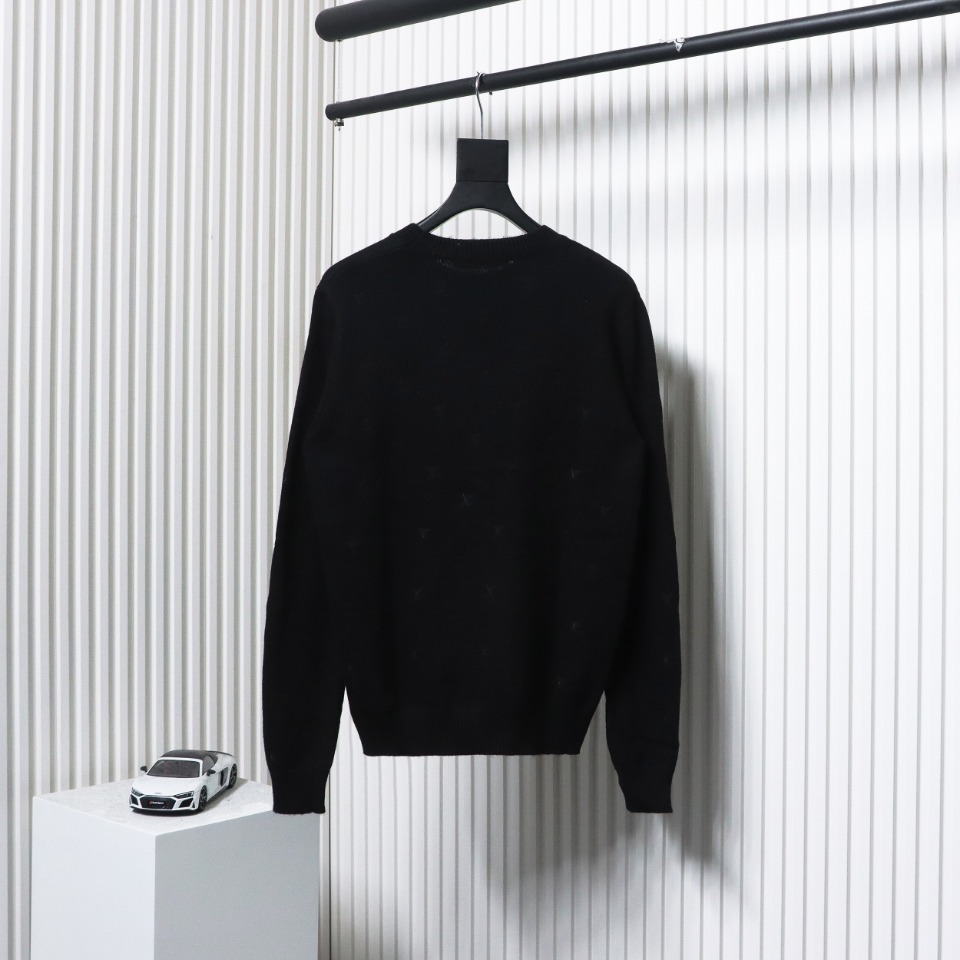 Louis Vuitton 24FW All Over Embroidered Sweater Black