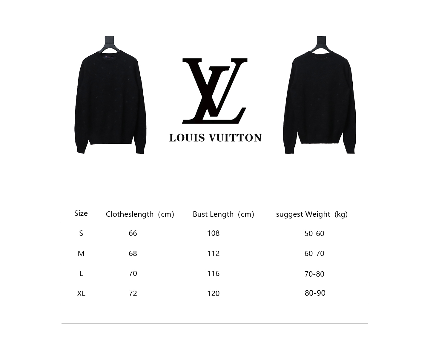 Louis Vuitton 24FW All Over Embroidered Sweater Black