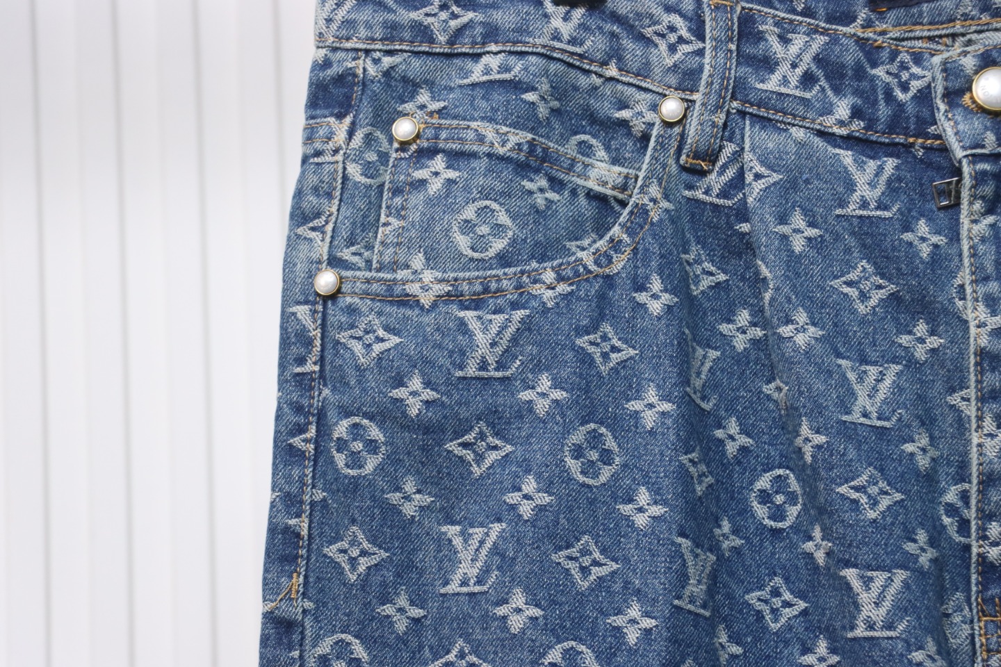Louis Vuitton 24Fw Catwalk Style Monogram Jeans