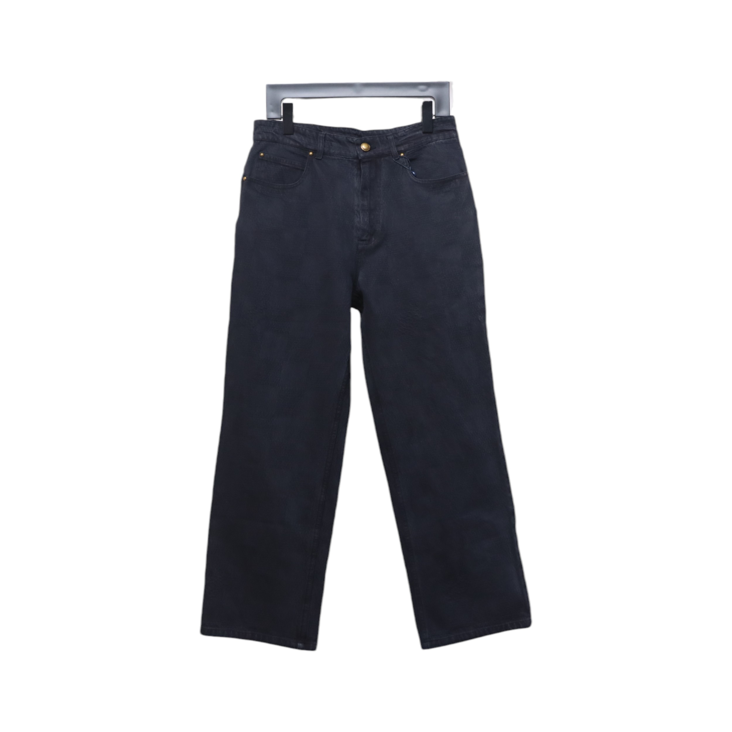 Louis Vuitton 24Fw Dark Checkerboard Denim Pants