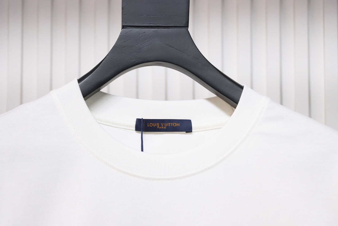 Louis Vuitton 24Fw Small Blue Flower Logo Embroidered Letters Long Sleeve T-shirt White