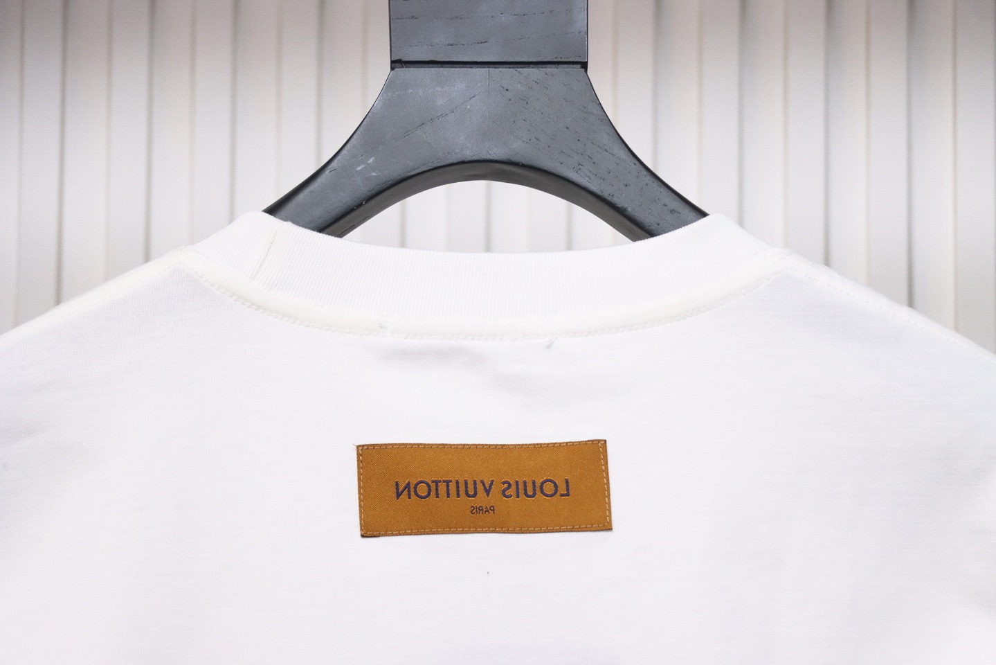 Louis Vuitton 24Fw Small Blue Flower Logo Embroidered Letters Long Sleeve T-shirt White