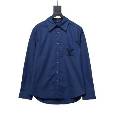 Louis Vuitton 24SS Belt Monogram Embroidery Long Sleeve Shirt 01
