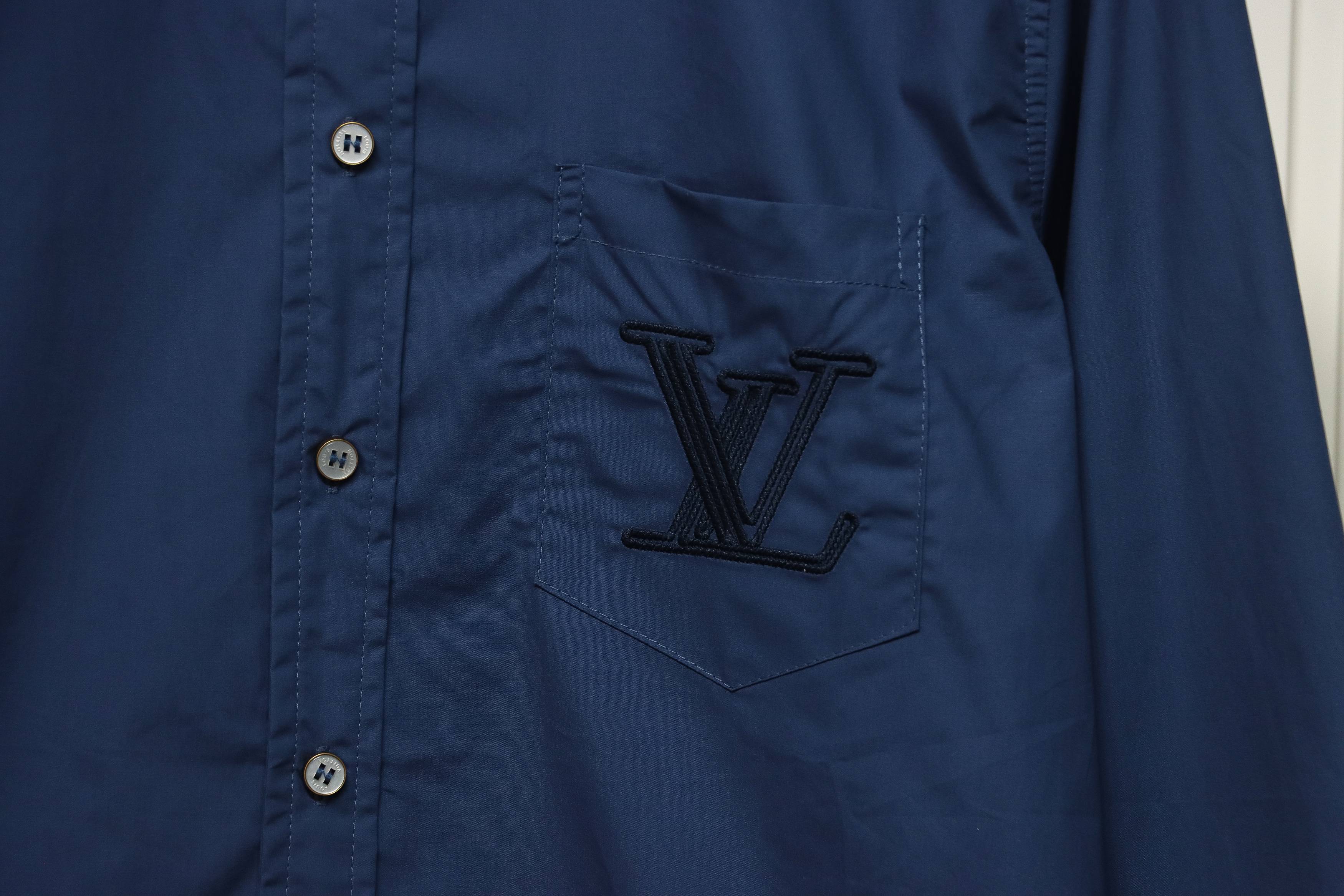 Louis Vuitton 24SS Belt Monogram Embroidery Long Sleeve Shirt