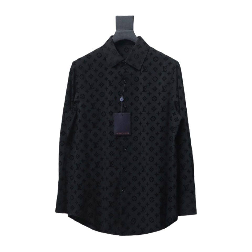Louis Vuitton All-Over Logo Flocked Shirt