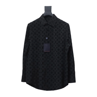 Louis Vuitton All-Over Logo Flocked Shirt 01