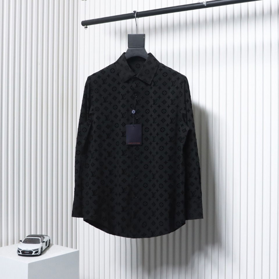 Louis Vuitton All-Over Logo Flocked Shirt