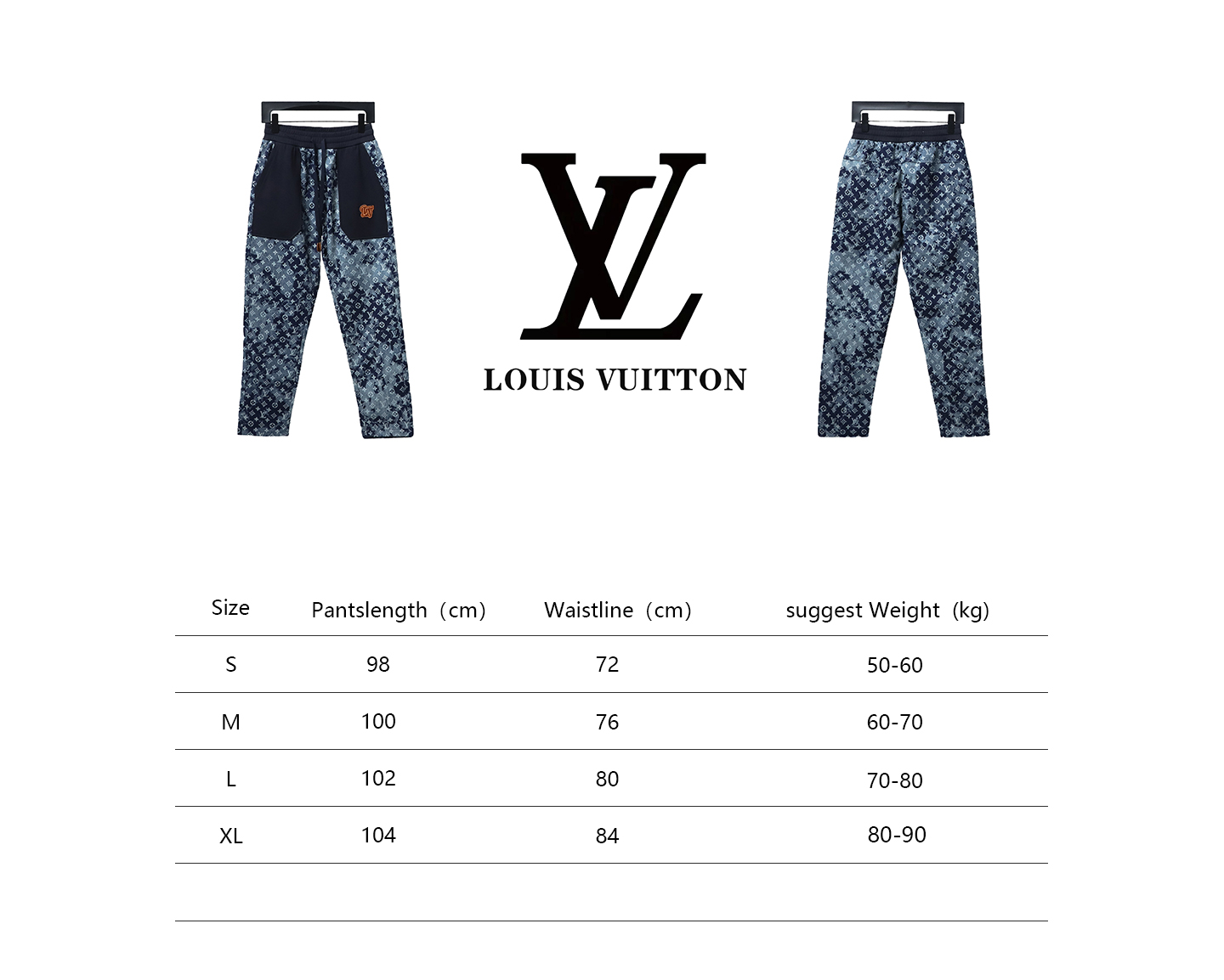 Louis Vuitton Allover Printed Denim Patchwork Large Pocket Trousers