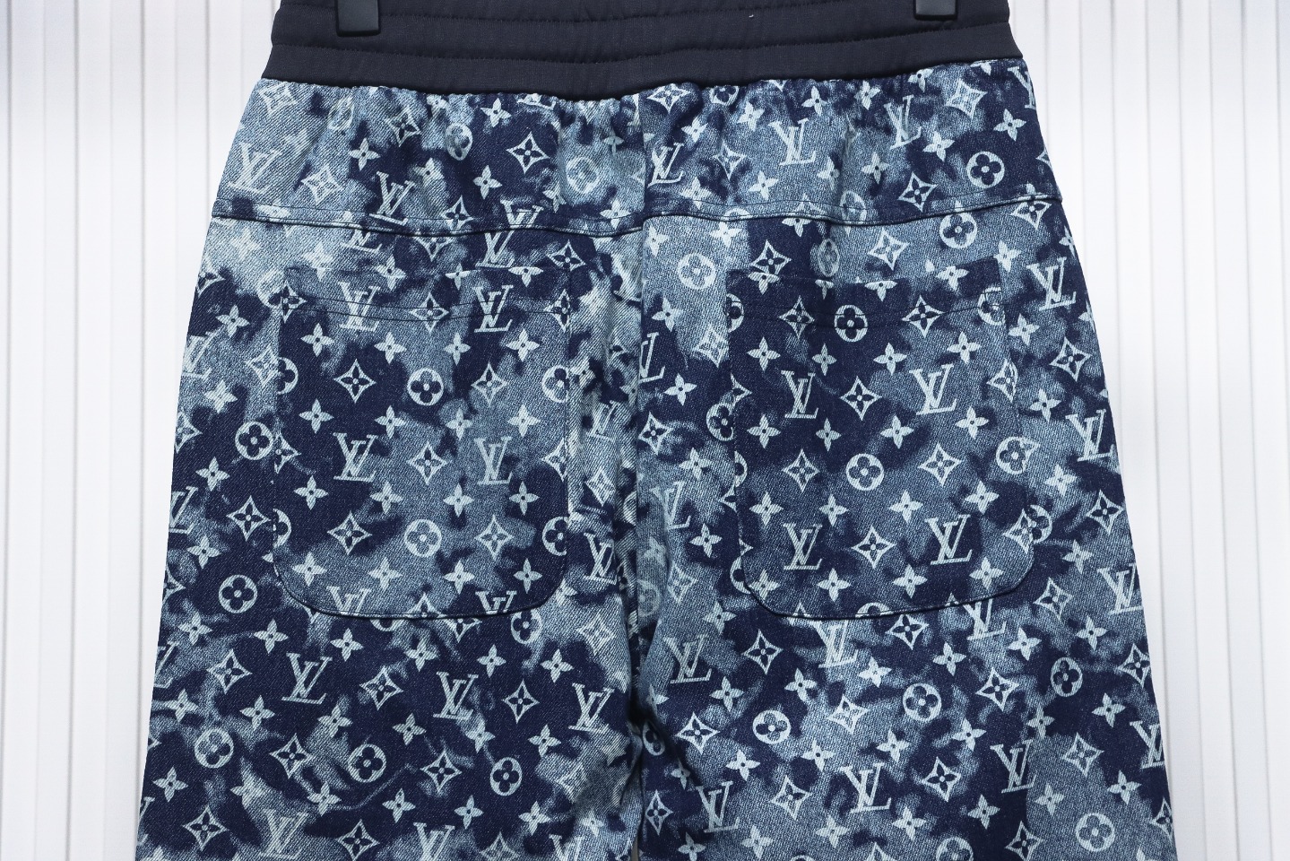 Louis Vuitton Allover Printed Denim Patchwork Large Pocket Trousers