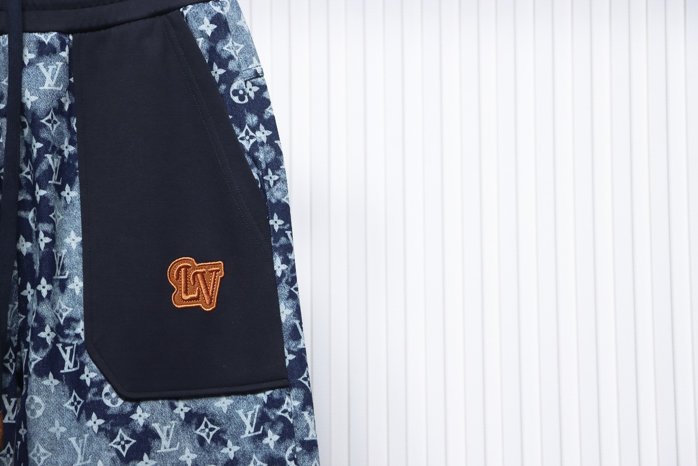 Louis Vuitton Allover Printed Denim Patchwork Large Pocket Trousers