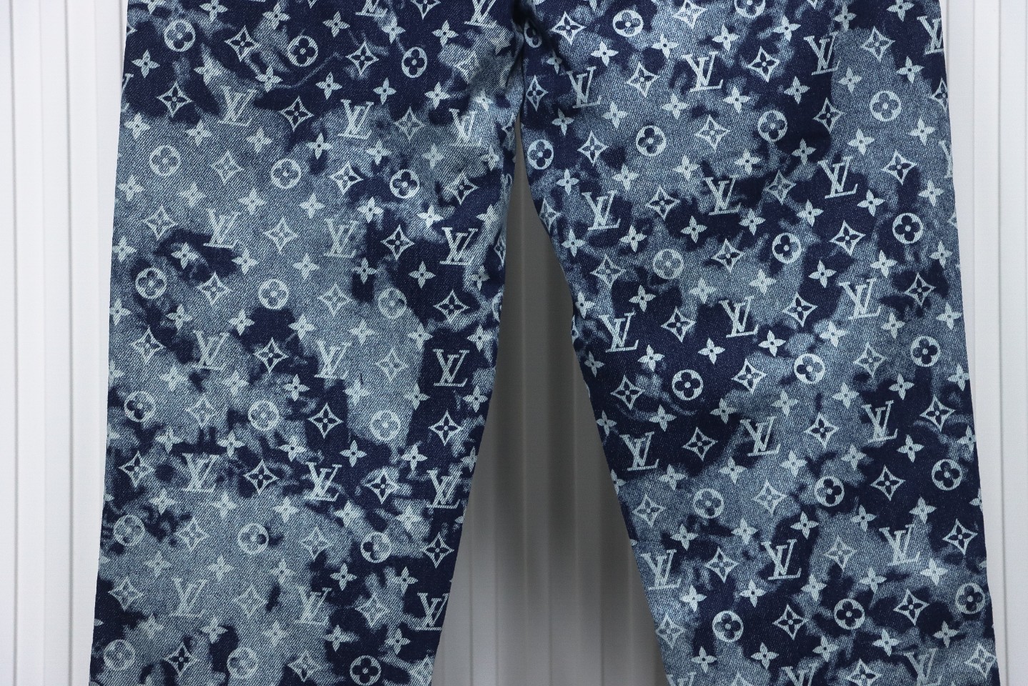 Louis Vuitton Allover Printed Denim Patchwork Large Pocket Trousers