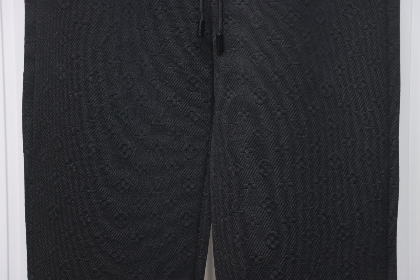 Louis Vuitton Black Jacquard Classic Logo Sweatpants