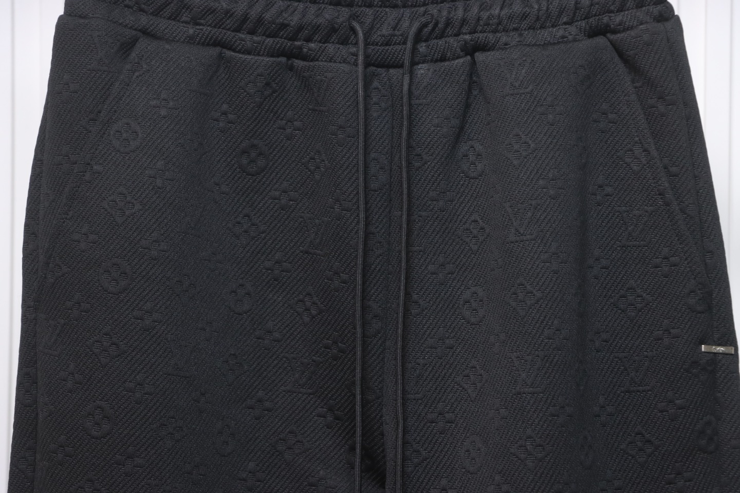 Louis Vuitton Black Jacquard Classic Logo Sweatpants
