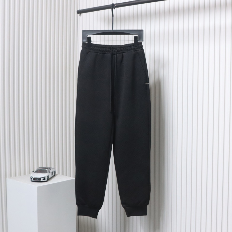 Louis Vuitton Black Jacquard Classic Logo Sweatpants