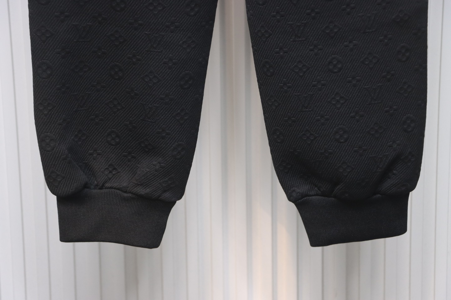 Louis Vuitton Black Jacquard Classic Logo Sweatpants