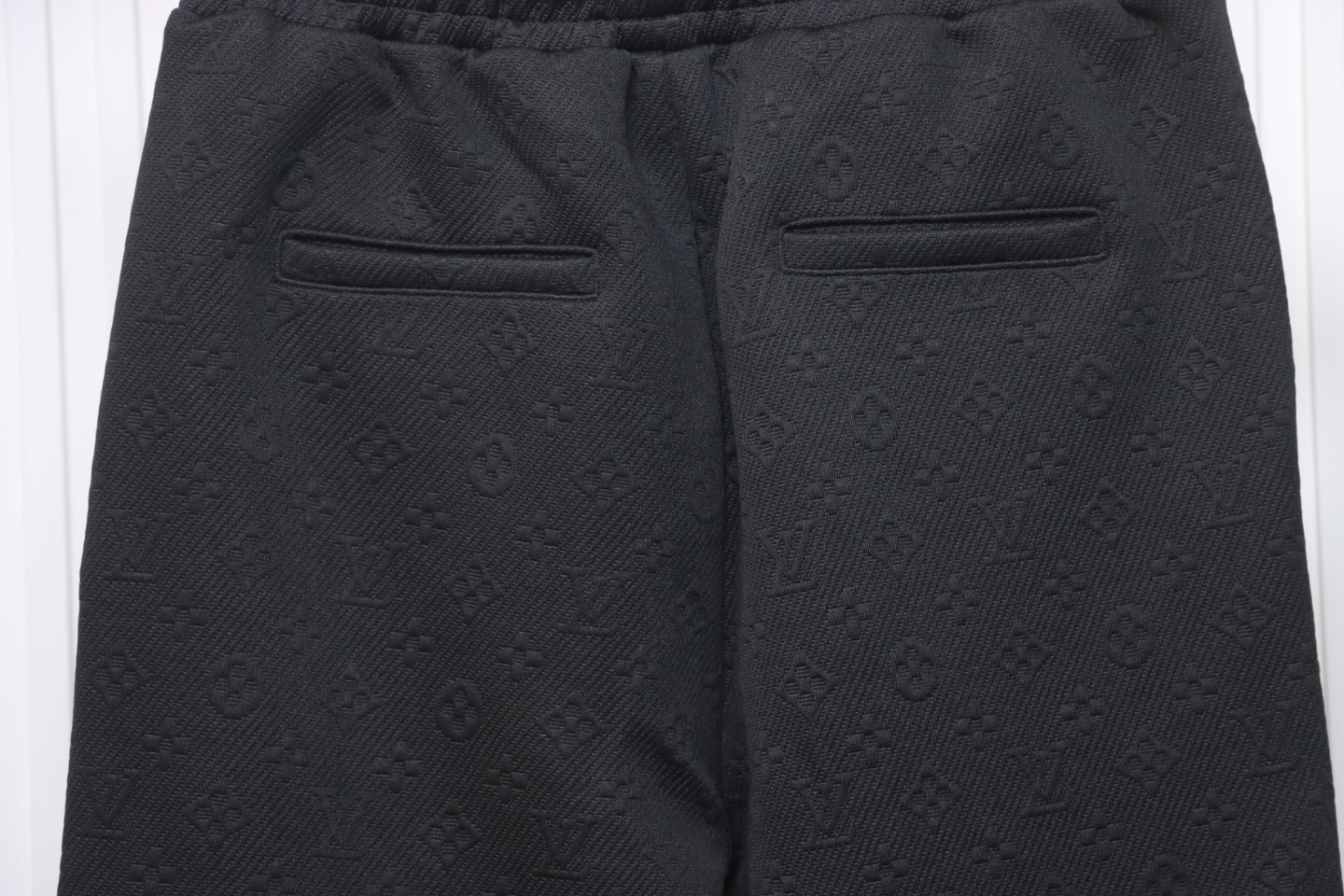 Louis Vuitton Black Jacquard Classic Logo Sweatpants