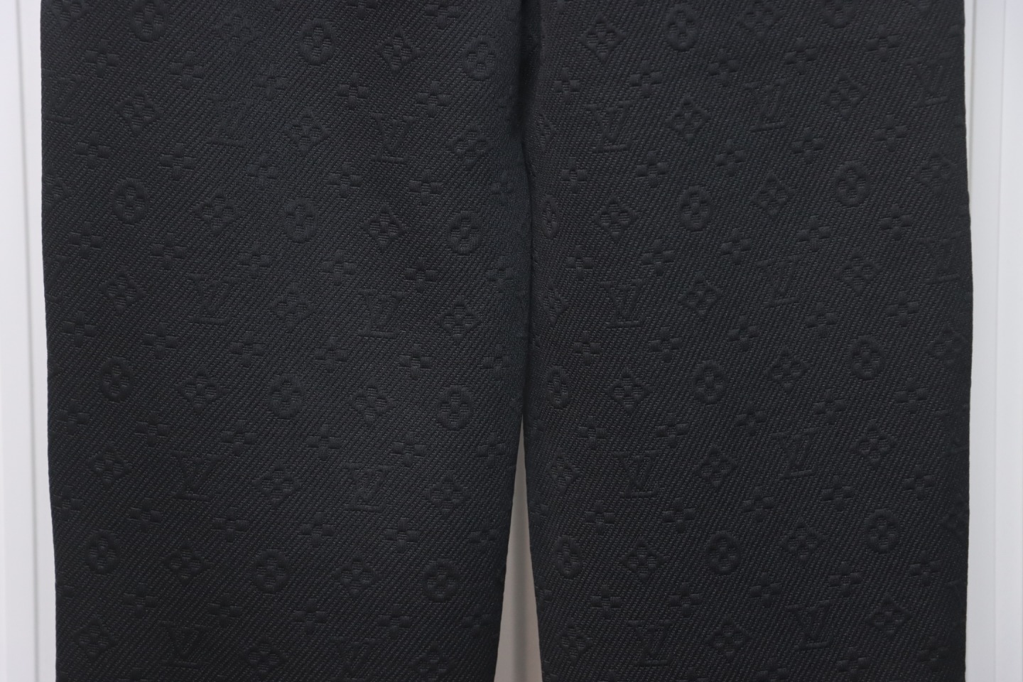 Louis Vuitton Black Jacquard Classic Logo Sweatpants