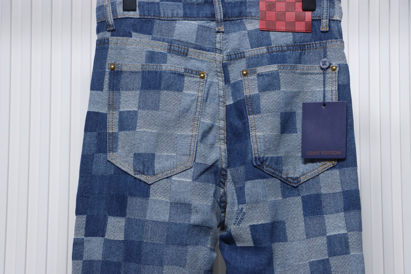 Louis Vuitton Blurred Mosaic Checkerboard Jeans