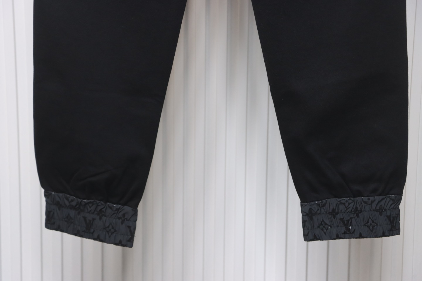 Louis Vuitton Catwalk Style Embroidered Logo Trousers Black