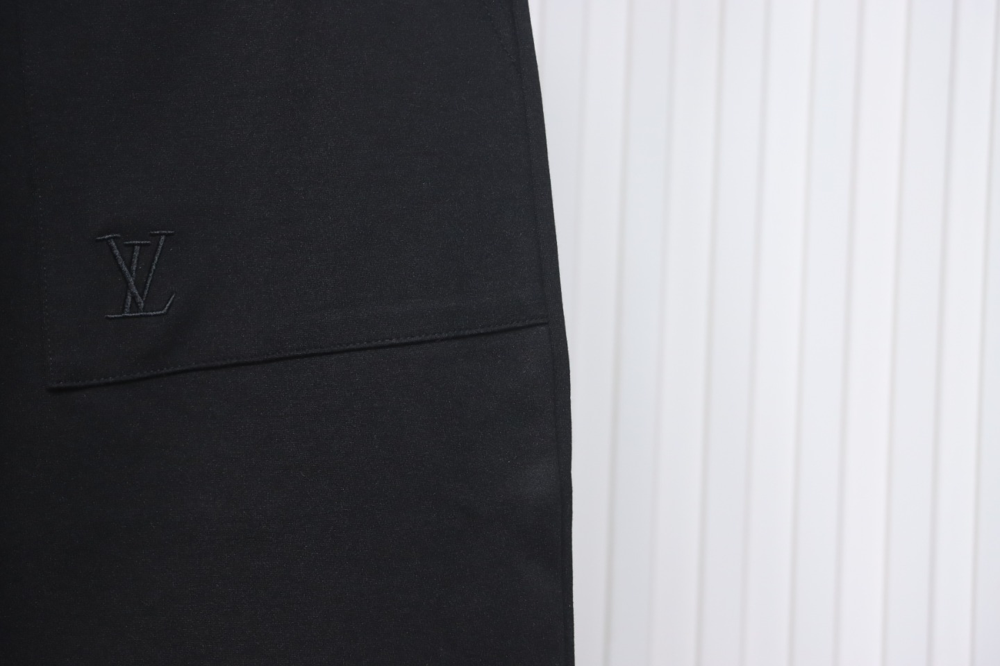 Louis Vuitton Catwalk Style Embroidered Logo Trousers Black