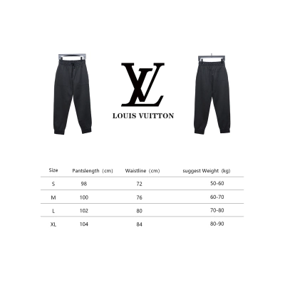 Louis Vuitton Catwalk Style Embroidered Logo Trousers Black 02