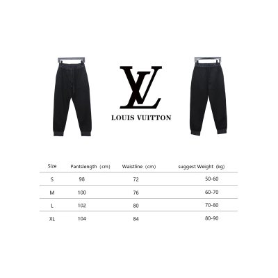 Louis Vuitton Catwalk Style Embroidered Logo Trousers Dark Grey 02