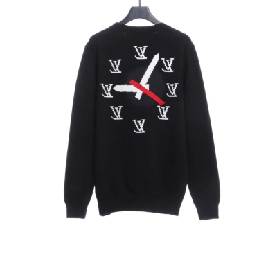 Louis Vuitton Clock Intarsia Sweater Black 02