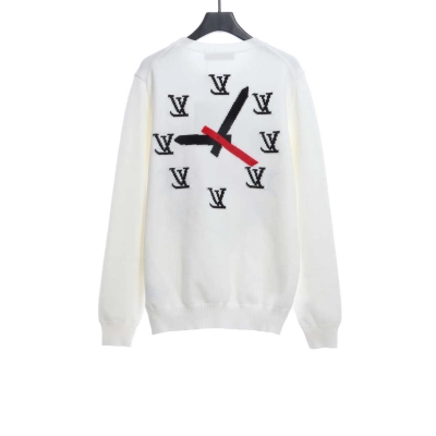 Louis Vuitton Clock Intarsia Sweater White 02