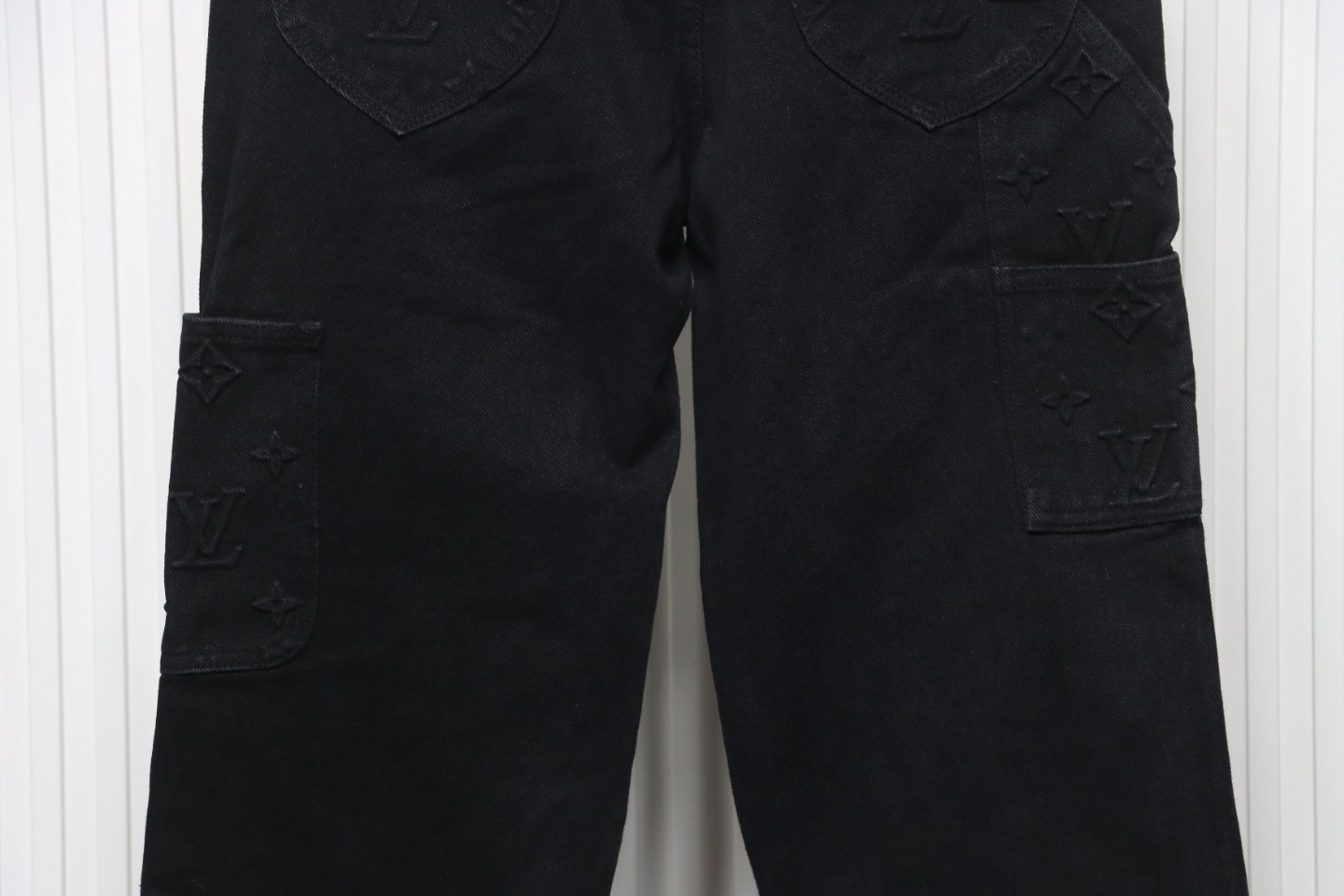 Louis Vuitton Denim Embossed Jeans Black