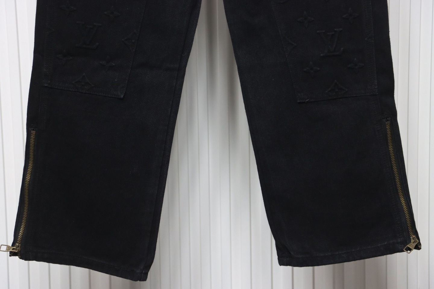 Louis Vuitton Denim Embossed Jeans Black