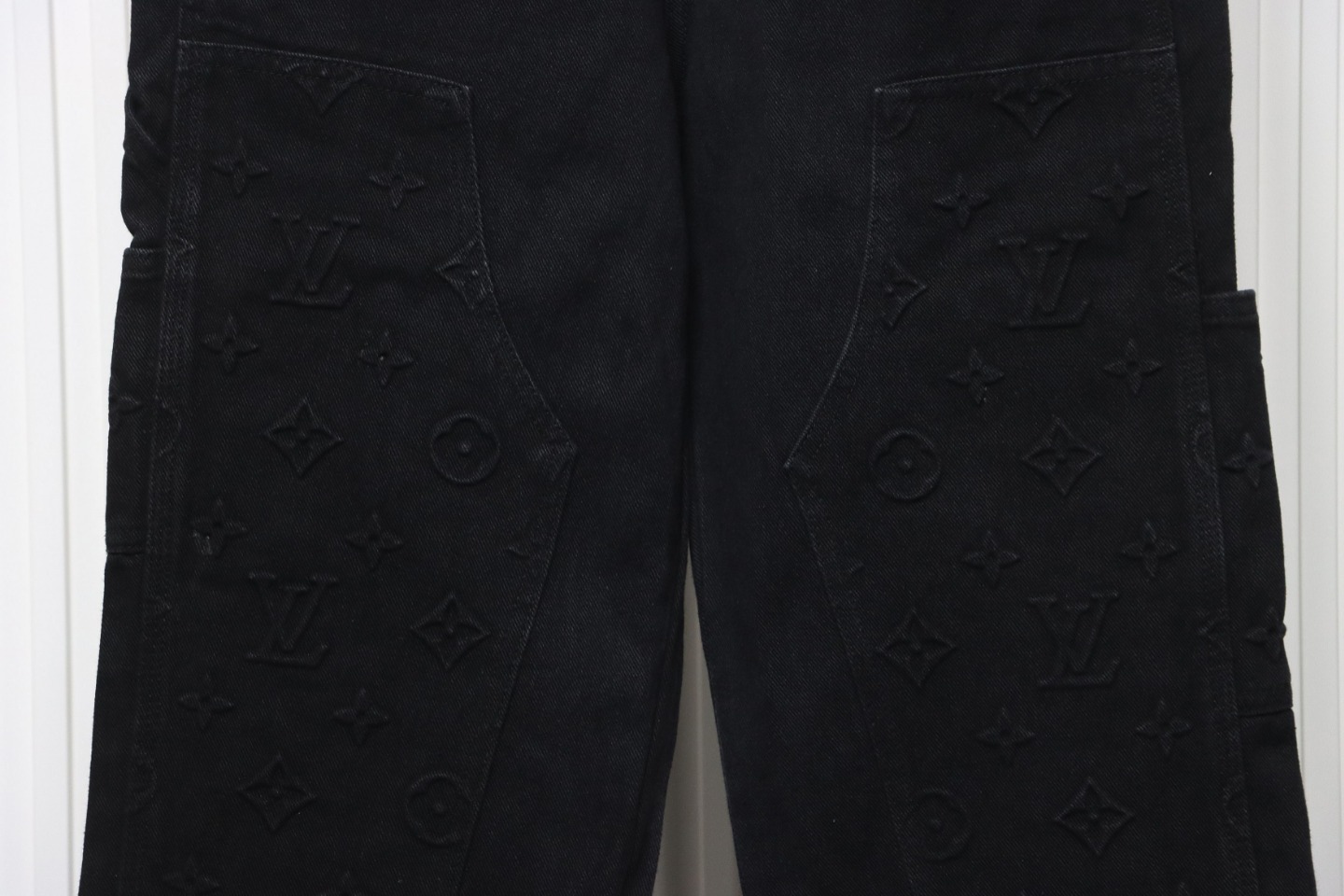 Louis Vuitton Denim Embossed Jeans Black