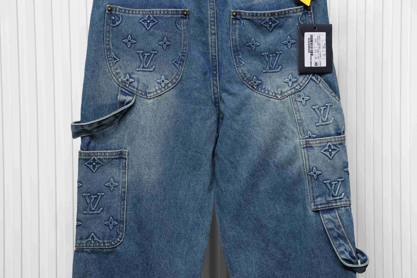 Louis Vuitton Denim Embossed Jeans Blue