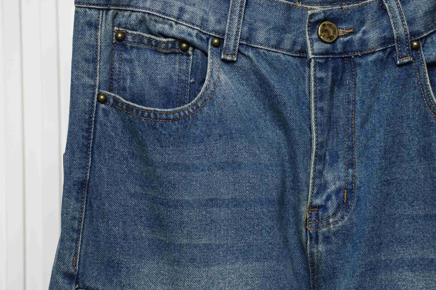 Louis Vuitton Denim Embossed Jeans Blue