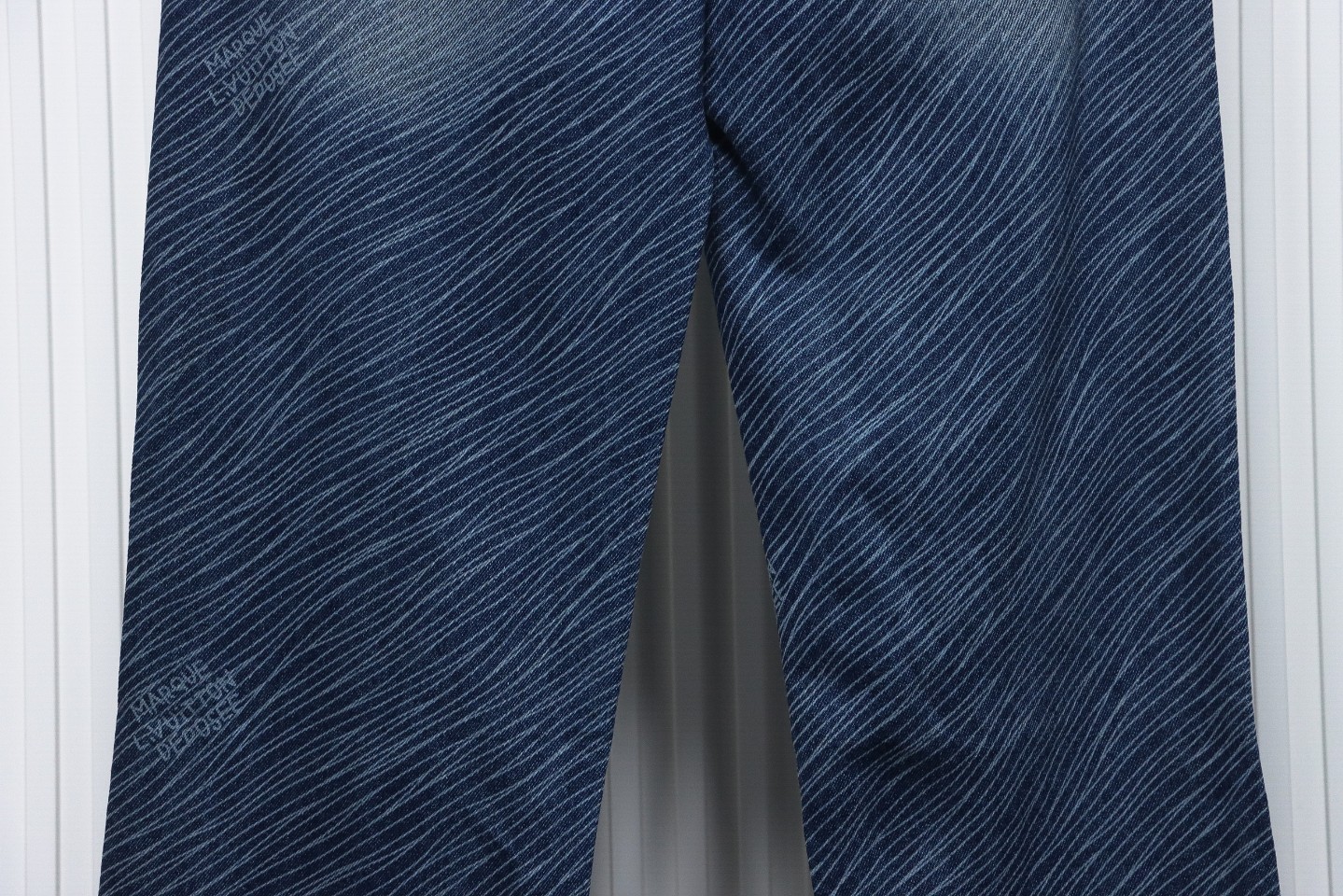 Louis Vuitton Diagonal Striped Lettering Denim Trousers