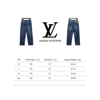 Louis Vuitton Diagonal Striped Lettering Denim Trousers 02