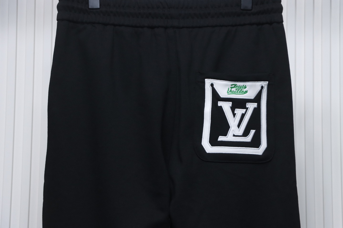 Louis Vuitton Embroidered Lettering Back Pocket Logo Trousers Black
