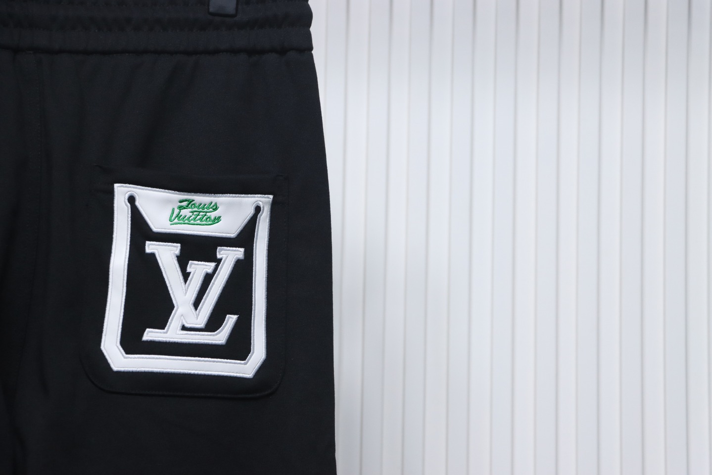 Louis Vuitton Embroidered Lettering Back Pocket Logo Trousers Black