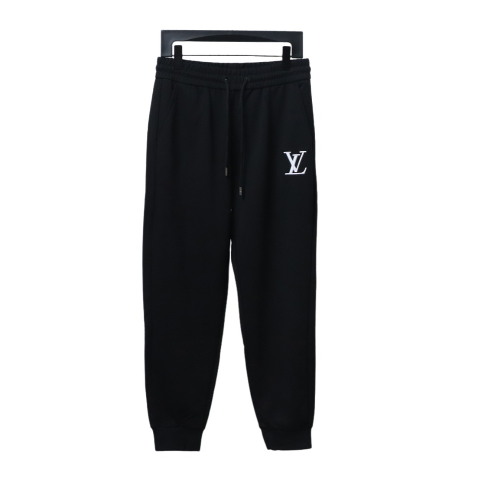 Louis Vuitton Embroidered Lettering Back Pocket Logo Trousers Black