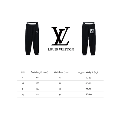 Louis Vuitton Embroidered Lettering Back Pocket Logo Trousers Black 02