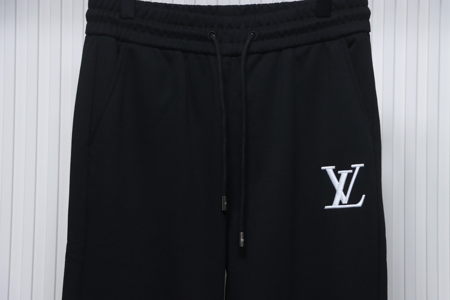 Louis Vuitton Embroidered Lettering Back Pocket Logo Trousers Black