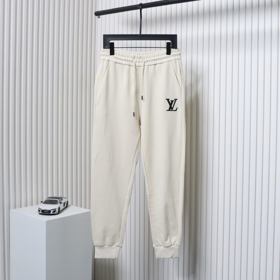 Louis Vuitton Embroidered Lettering Back Pocket Logo Trousers White