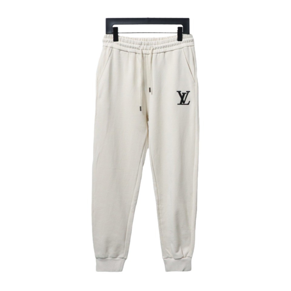 Louis Vuitton Embroidered Lettering Back Pocket Logo Trousers White