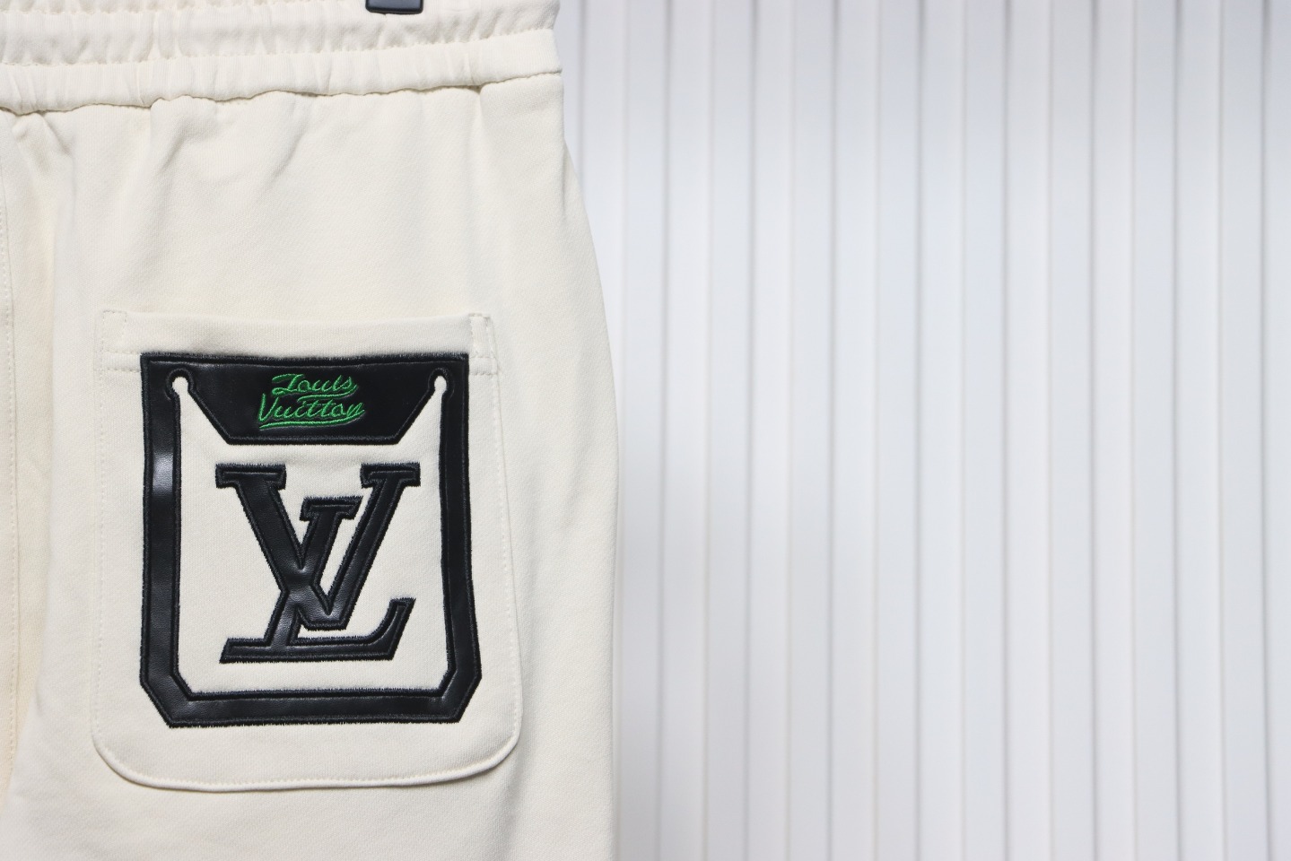 Louis Vuitton Embroidered Lettering Back Pocket Logo Trousers White