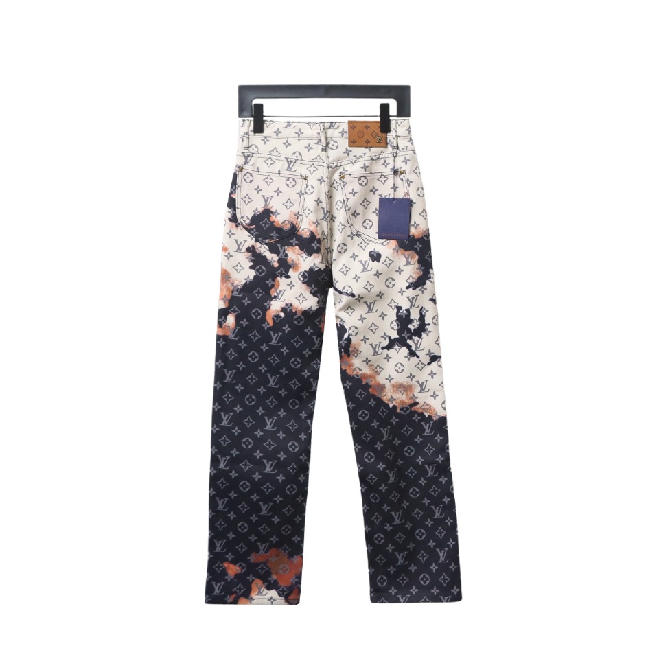 Louis Vuitton Fire Cloud Dye Denim Pants