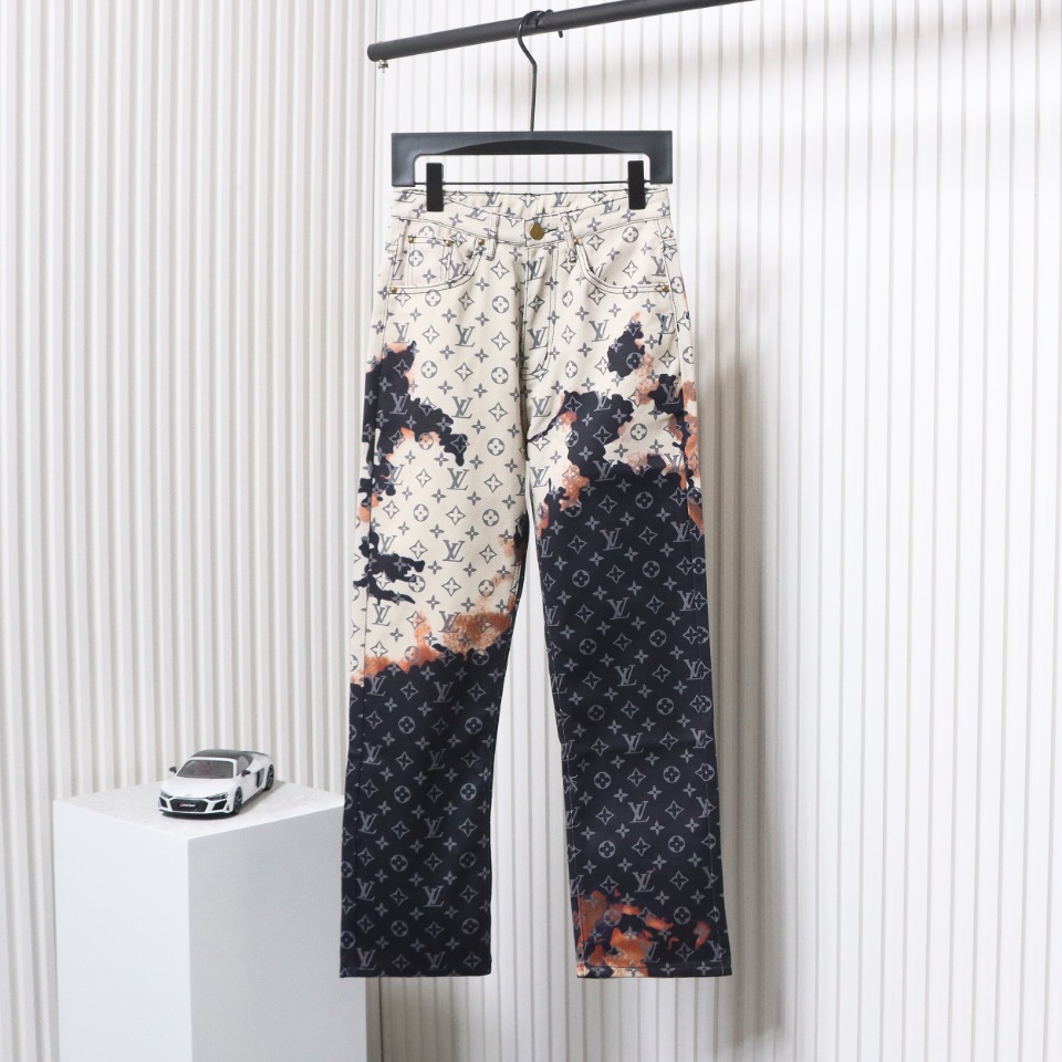Louis Vuitton Fire Cloud Dye Denim Pants