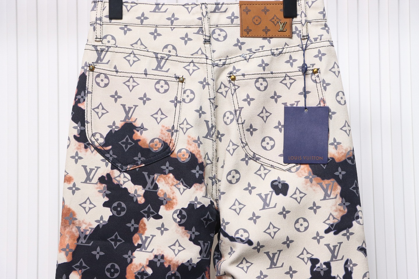 Louis Vuitton Fire Cloud Dye Denim Pants